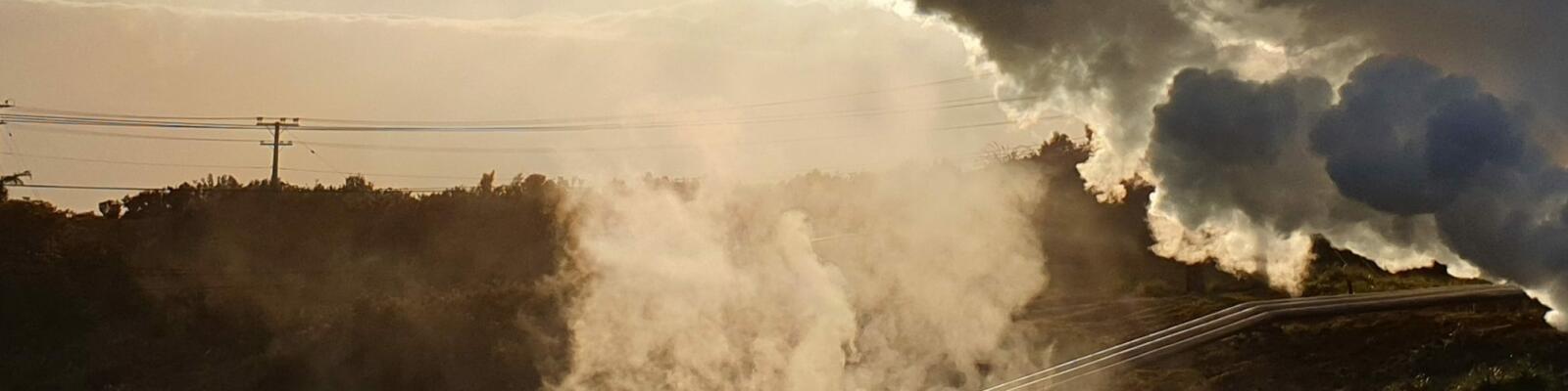 Rock muffler venting steam at Ngawha Fabian Hanik
